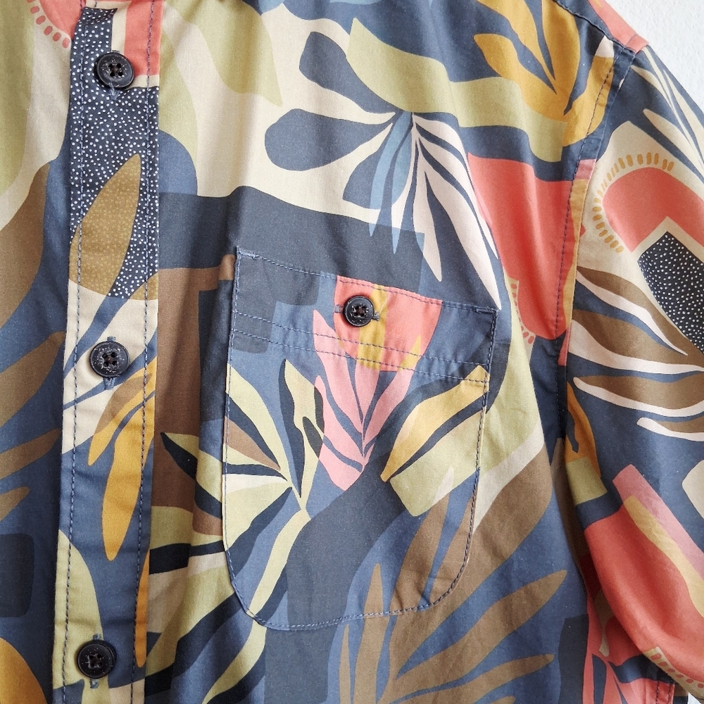 Howler Brothers Mansfield Shirt Absract Savannah Petrol L - Picture 5 of 15